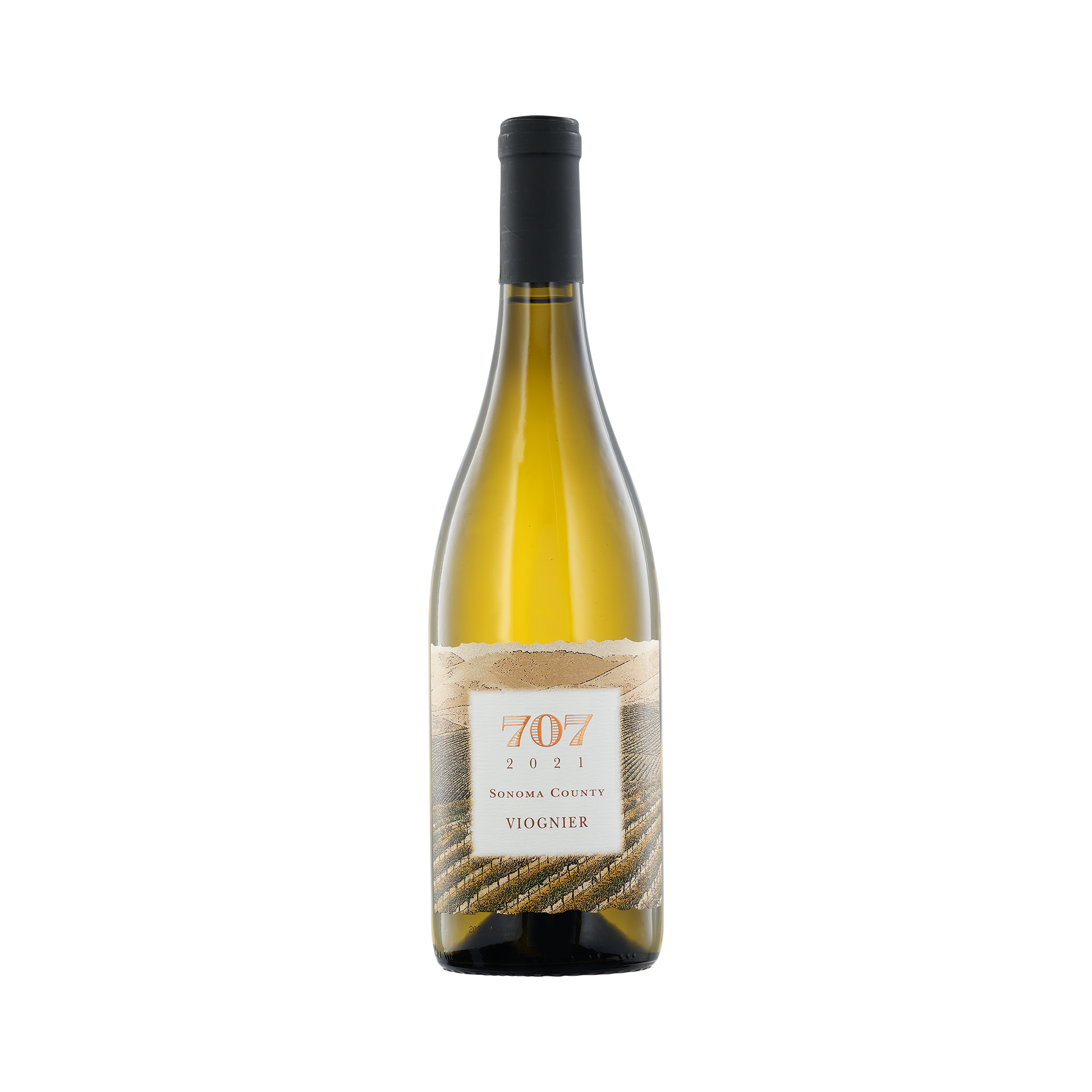 A bottle of 707 Winery 2021 Viognier