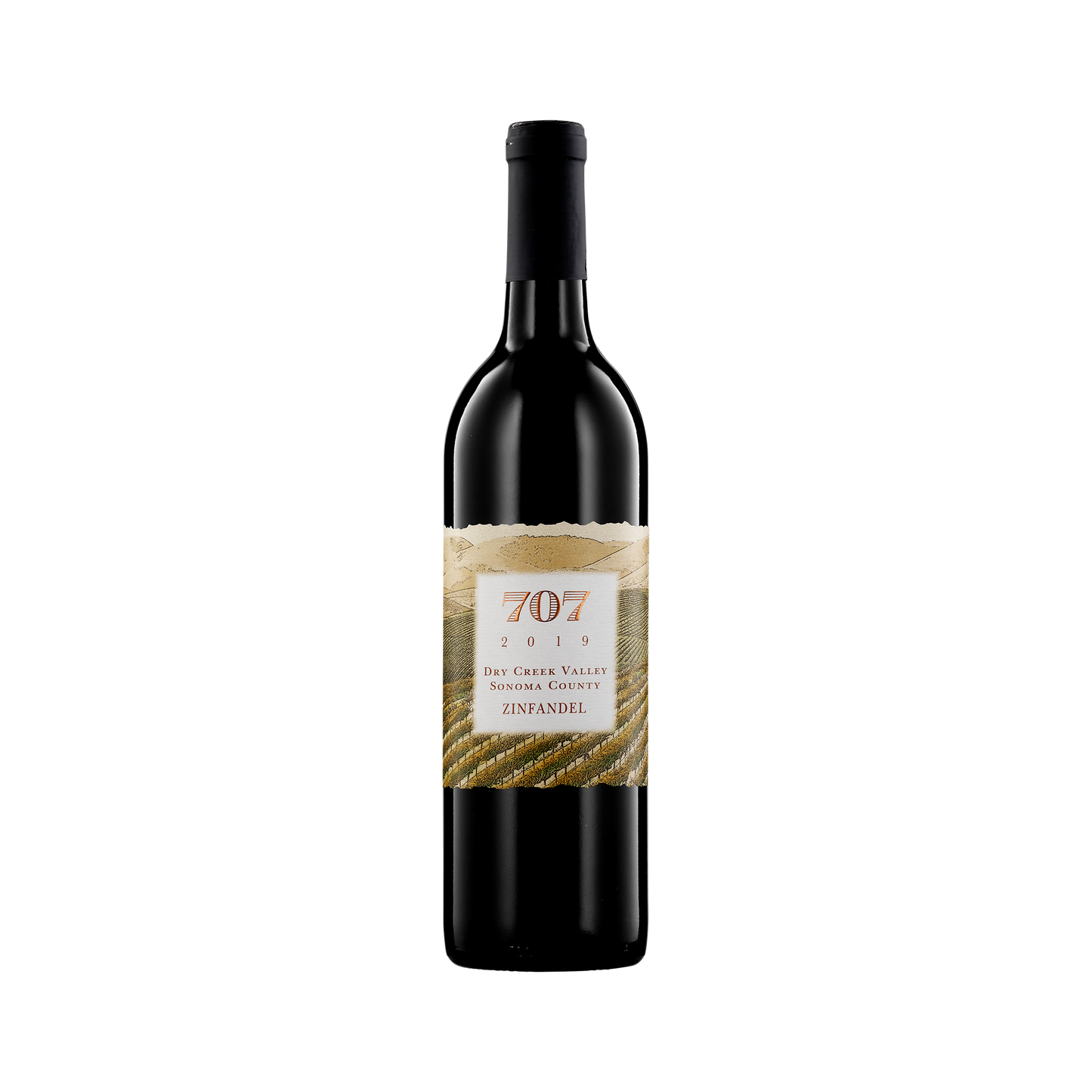 A bottle of 707 Winery 2019 Zinfandel