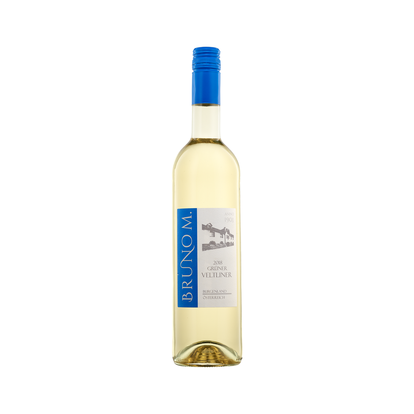 A bottle of Bruno M 2018 Gruner Veltliner