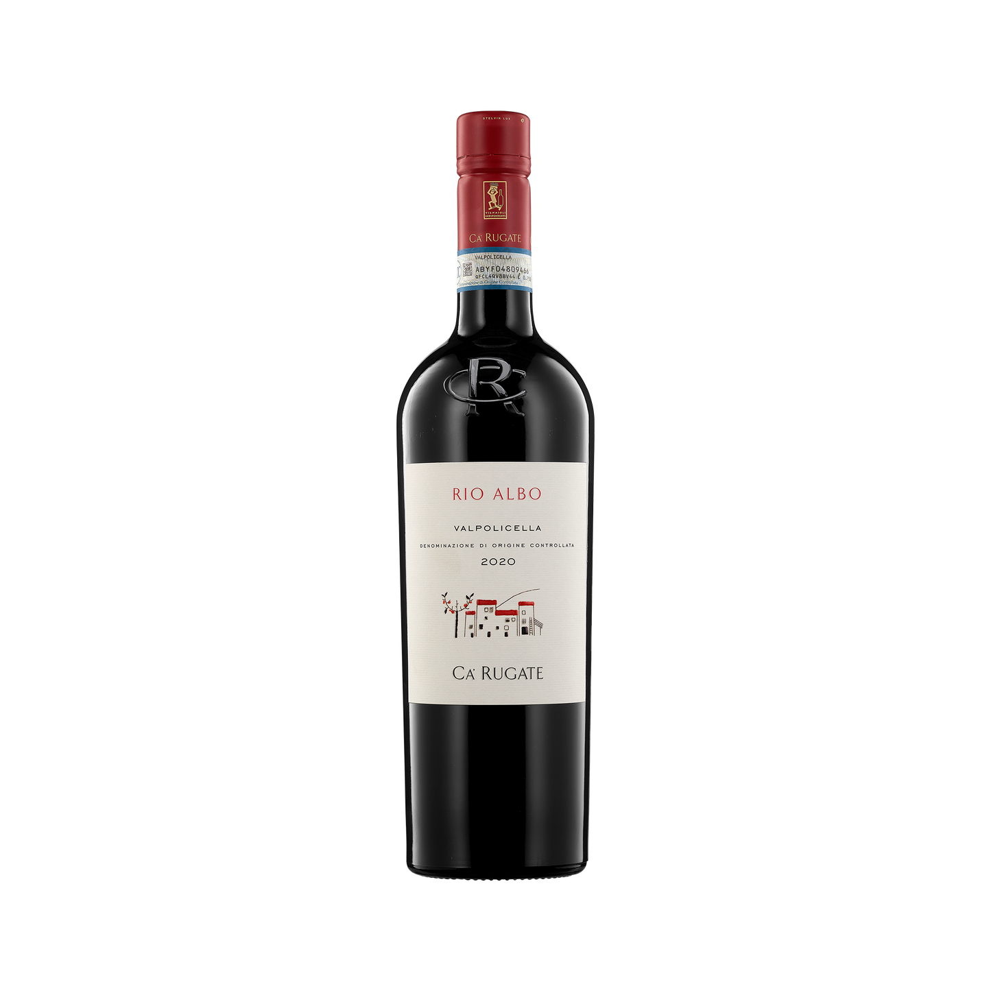 A bottle of Ca Rugate 2020 'Rio Albo' Valpolicella