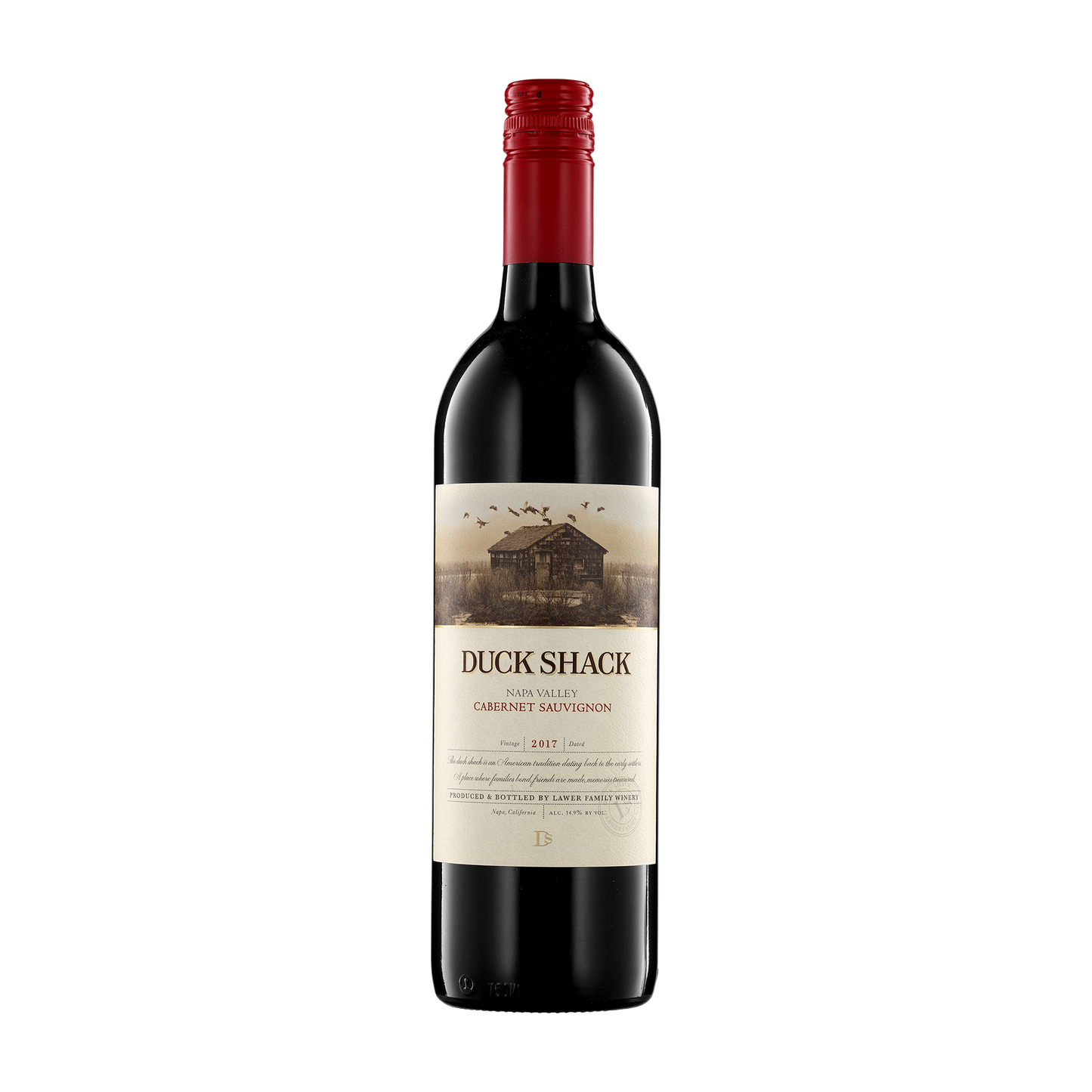 A bottle of Duck Shack 2017 Cabernet Sauvignon