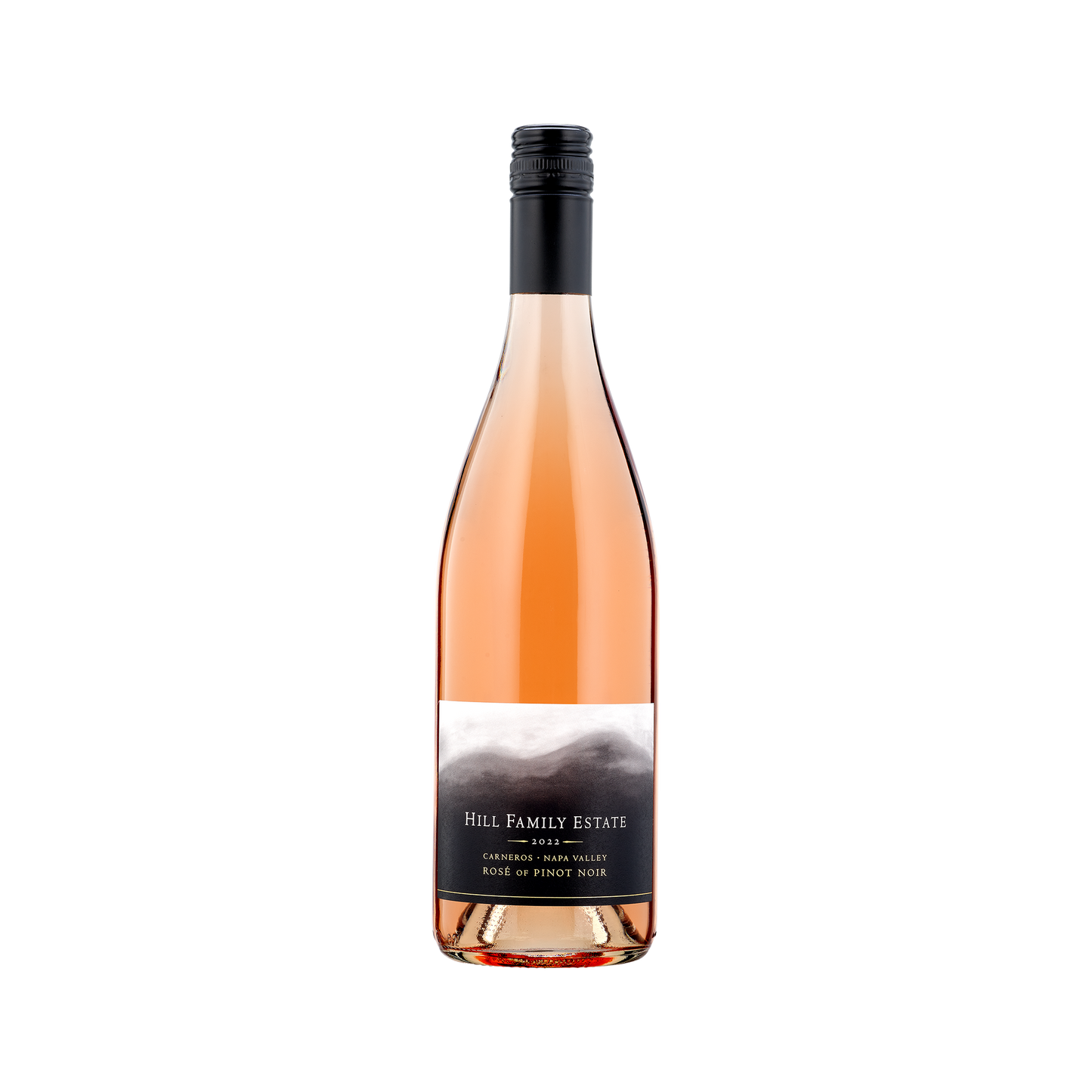 A bottle of Hill Family Estate 2022 Rose of Pinot Noir