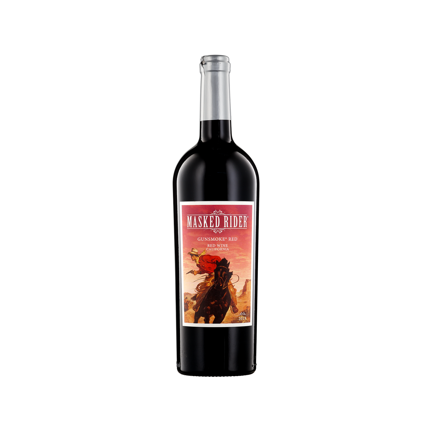 A bottle of Masked Rider 2018 Red Blend