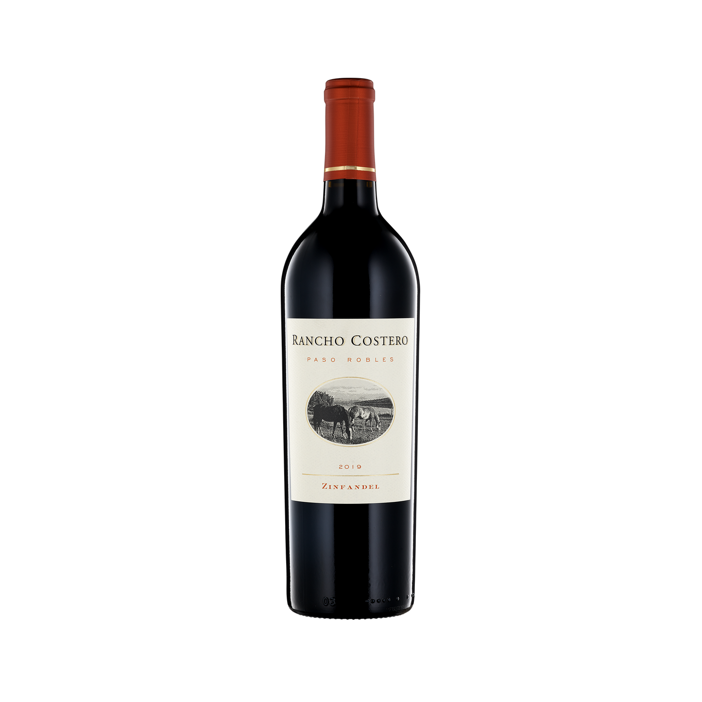 A bottle of Rancho Costero 2019 Zinfandel