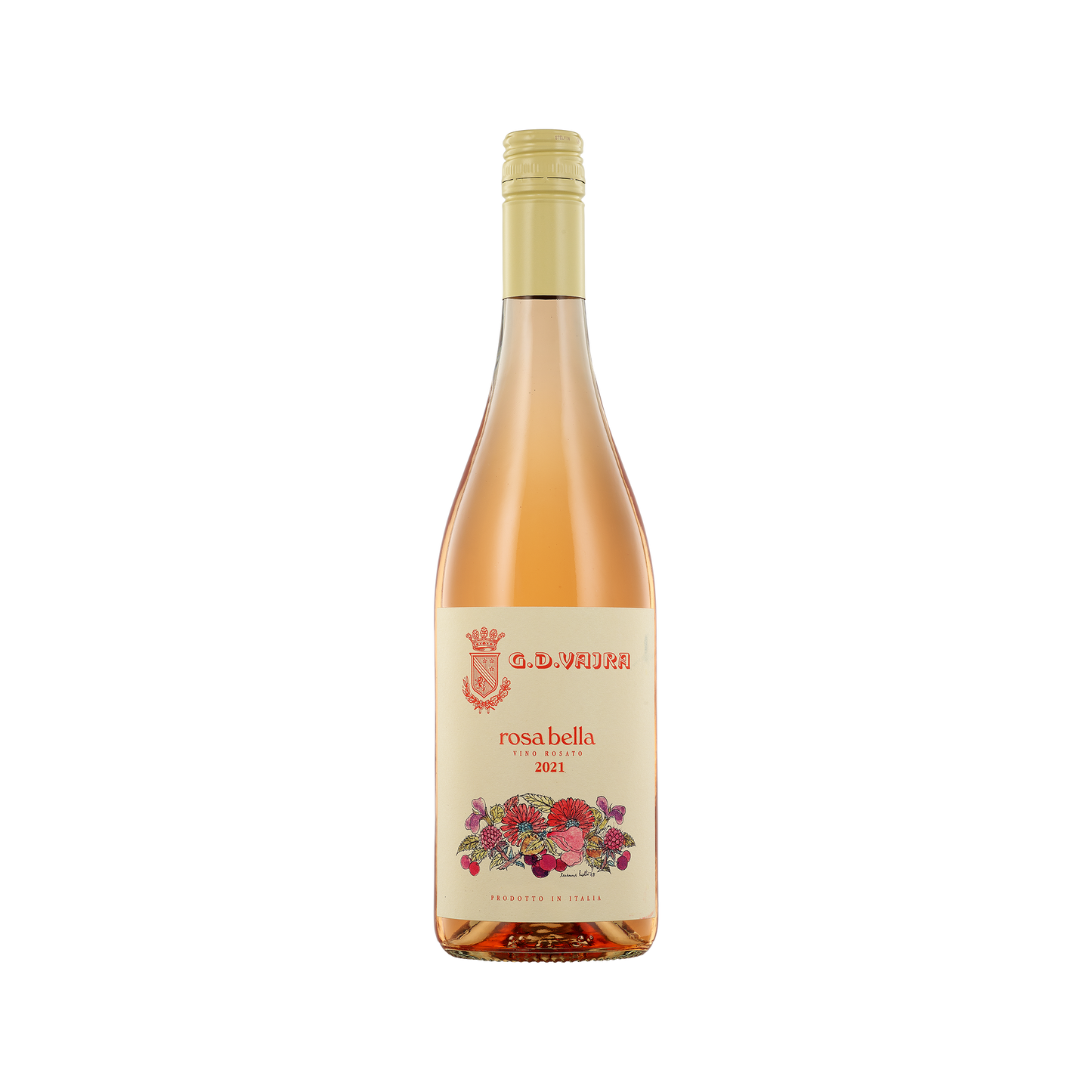 A bottle of G.D. Vajra 2021 Rosabella Rosato