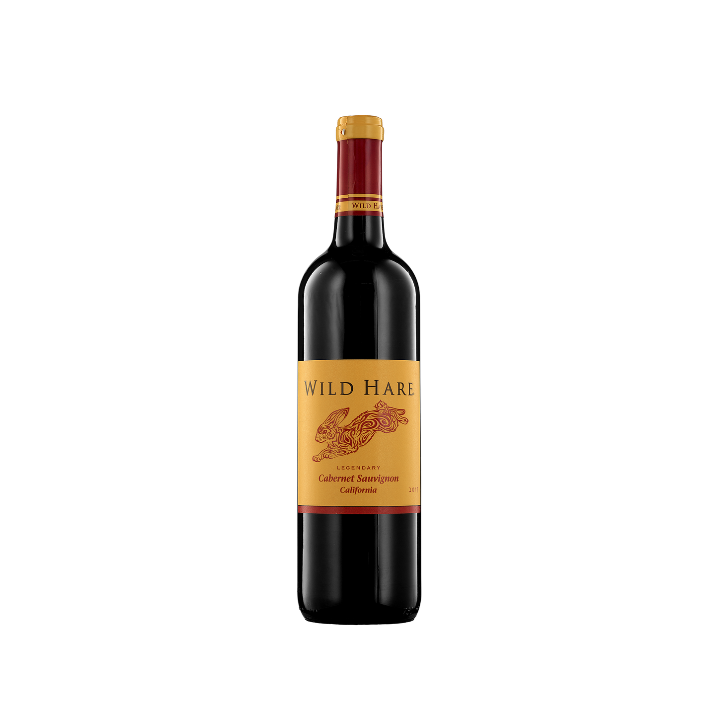 A bottle of Wild Hare 2017 Cabernet Sauvignon
