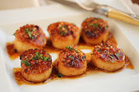 Grilled scallops