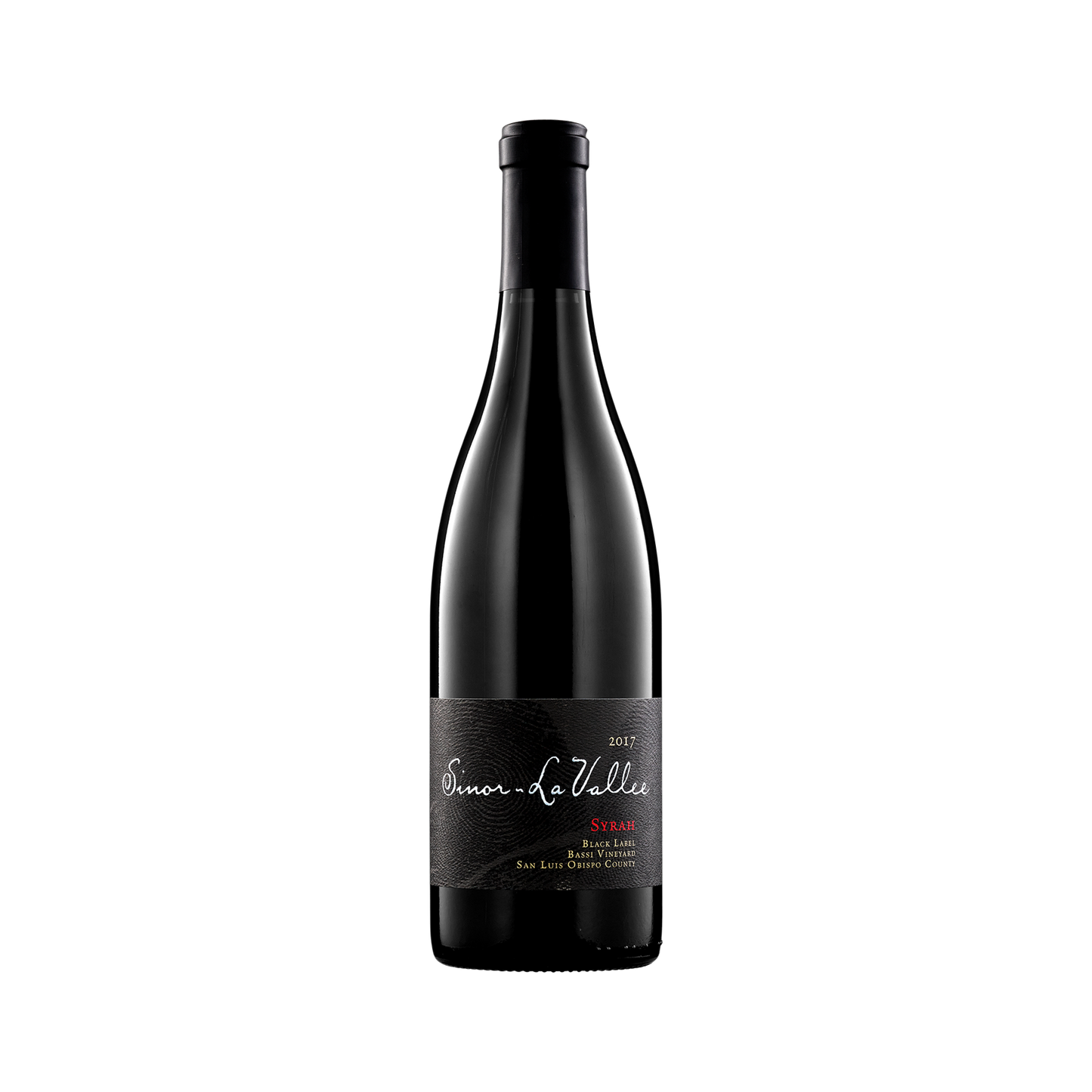 2017 Sinor-LaVallee Black Label Syrah Bassi Vineyard, San Luis Obispo County CA