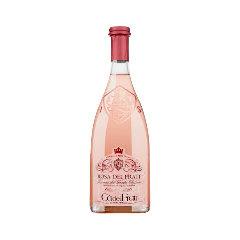 A bottle of Cà dei Frati 2021 'Rosa dei Frati' Rose, Riviera del Garda Classico