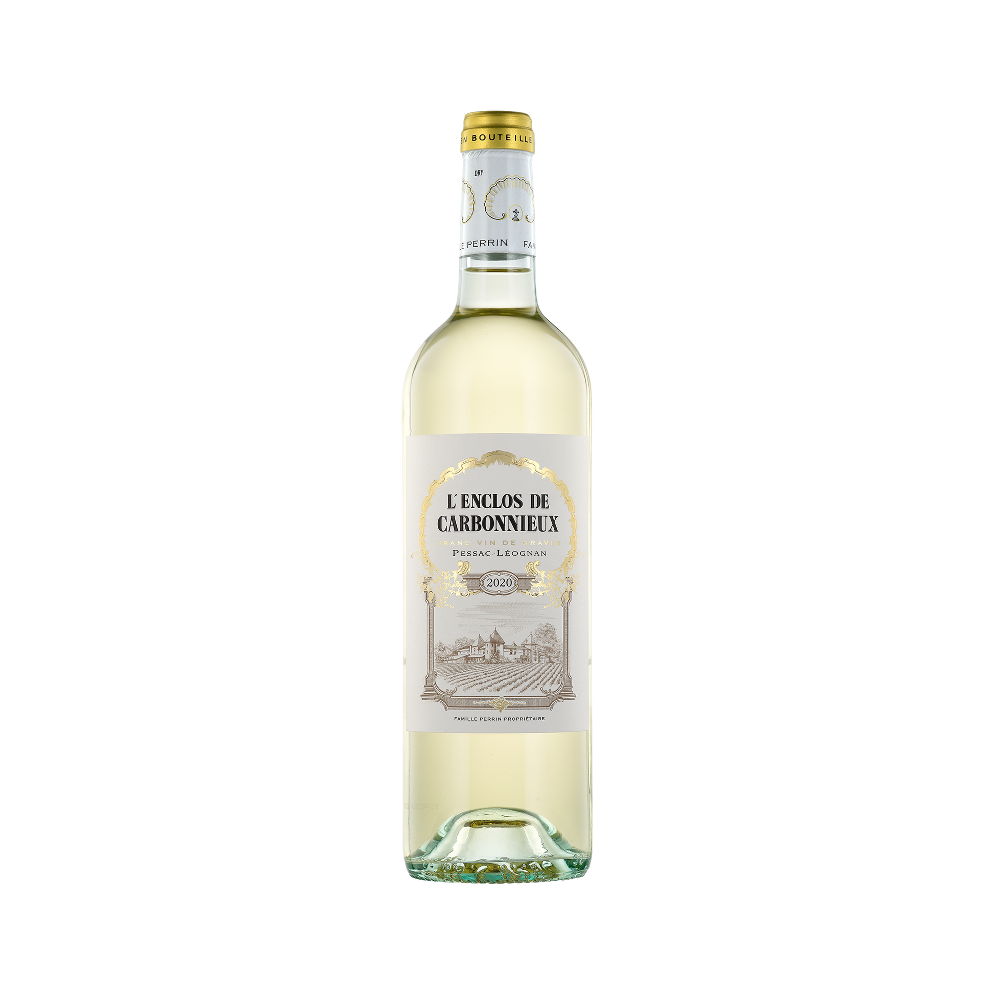 A bottle of L'Enclos de Carbonnieux 2020 Blanc