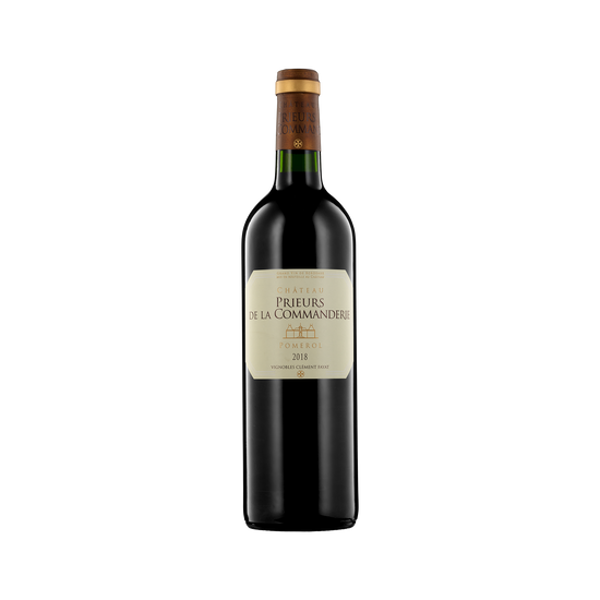A bottle of Chateau Prieurs de la Commanderie 2018 Pomerol