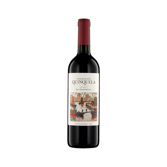 A bottle of Coleccion QuinQuela 2018 Red Blend