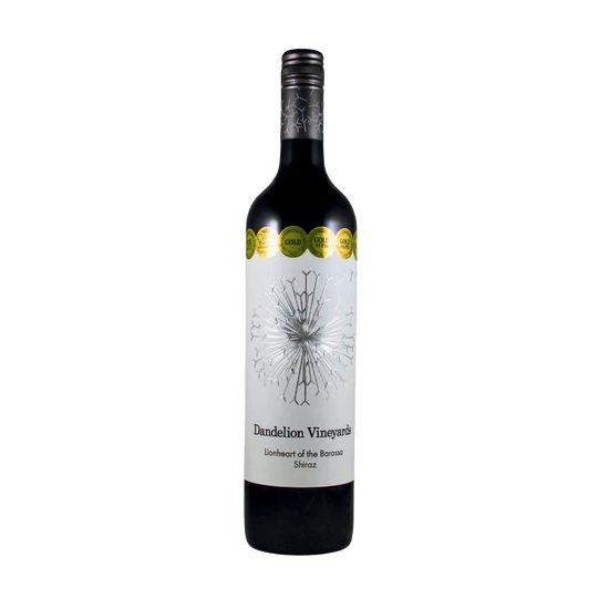 A bottle of Dandelion Vineyards 2019 'Lionheart of the Barossa' Shiraz