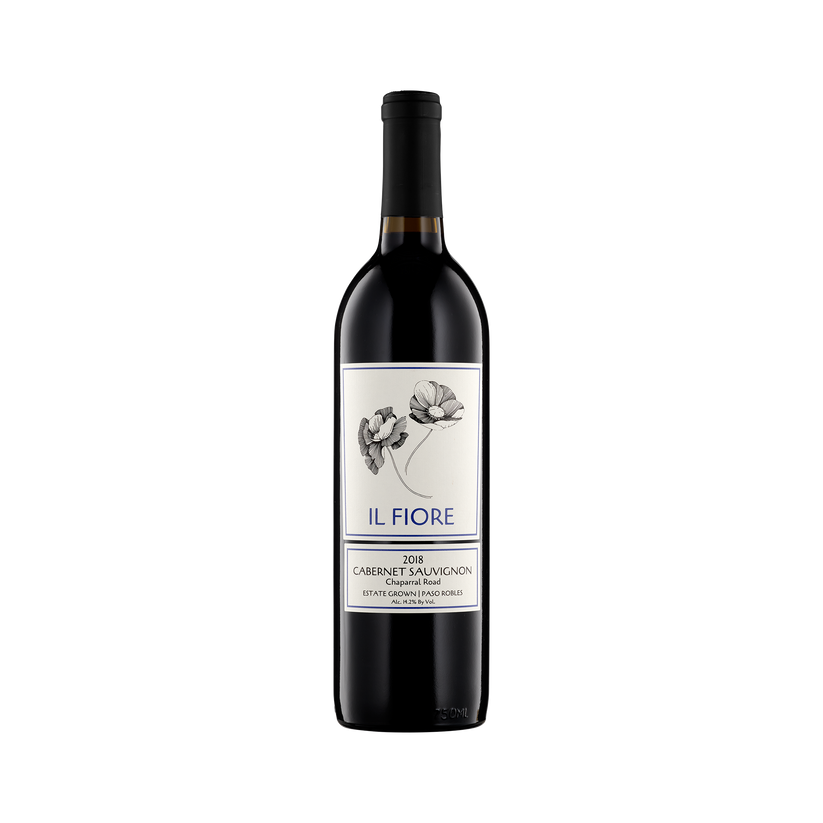 A bottle of Il Fiore Estate 2018 'Chaparral Road' Cabernet Sauvignon