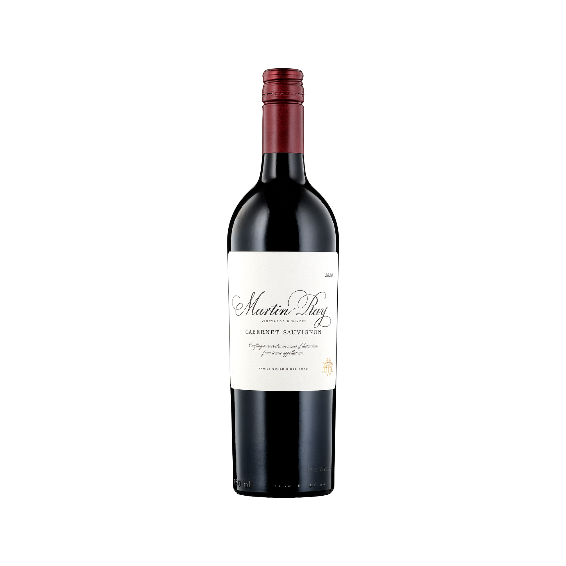 A bottle of Martin Ray 2020 Cabernet Sauvignon