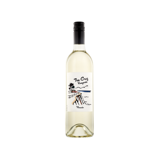 A bottle of The Cruz Vineyards Moscato