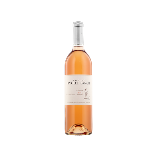 A bottle of Twelve Barrel Ranch 2020 Rose