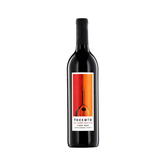 A bottle of Toccata Wines 2021 Pinot Noir